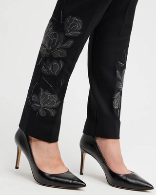 Juliet Faux Leather Applique Pants