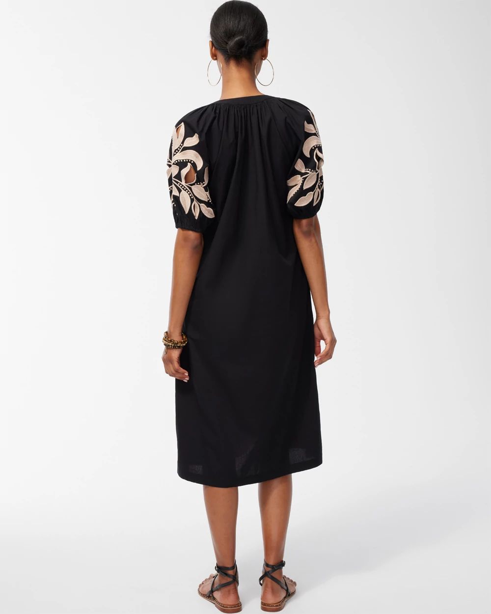 Embroidered Raglan Dress