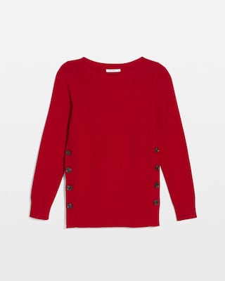Ella Button Tunic Sweater click to view larger image.