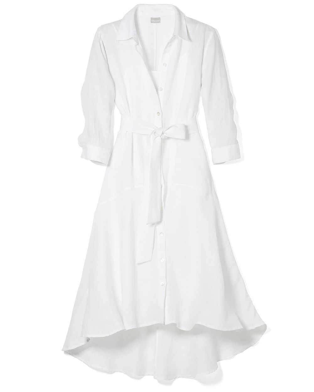 High-Low Hem Linen Dress