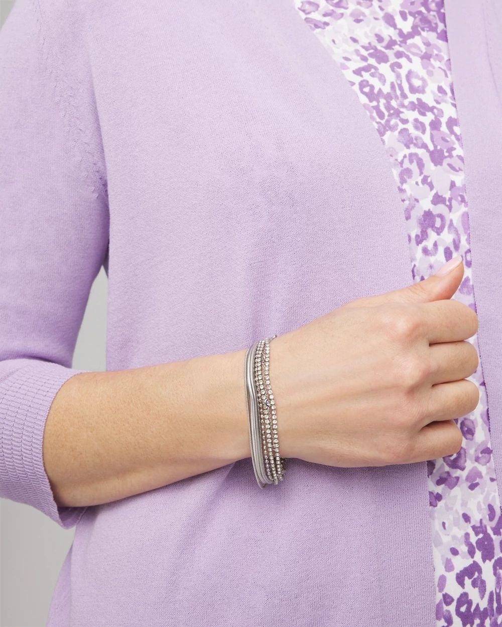 Silvertone Layered Bracelet