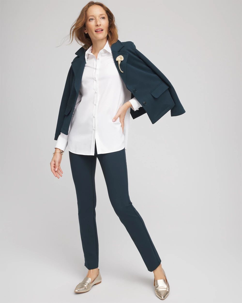 Juliet Slim Trim Detail Ankle Pants