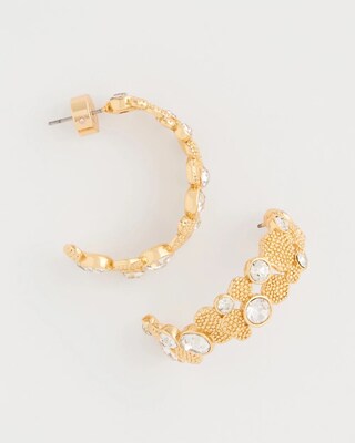 Sea Foam Hoop Earrings click to view larger image.