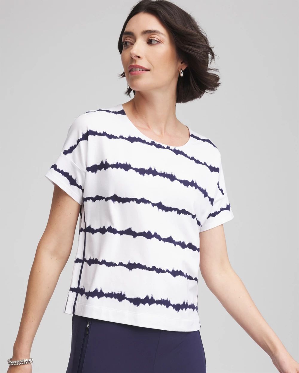 Zenergy® UPF Knit Striped Dolman Top
