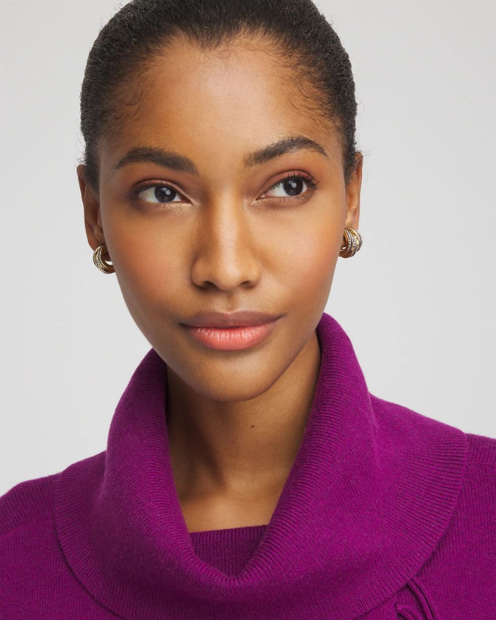 No Droop™ Mixed-Metal Clip-On Hoop Earrings