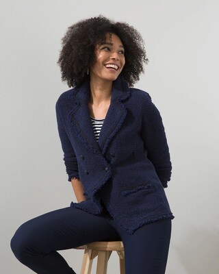Tweed Knit Blazer