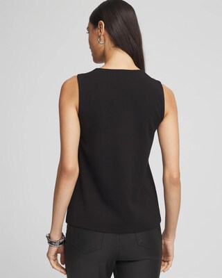 Embellished Ponte Tank click to view larger image.