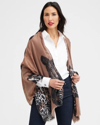 Cheetah Print Oblong Scarf