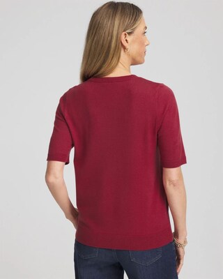 Short Sleeve Pullover Sweater click to view larger image.