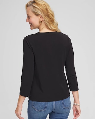 Cotton Stretch 3/4 Sleeve Tee click to view larger image.