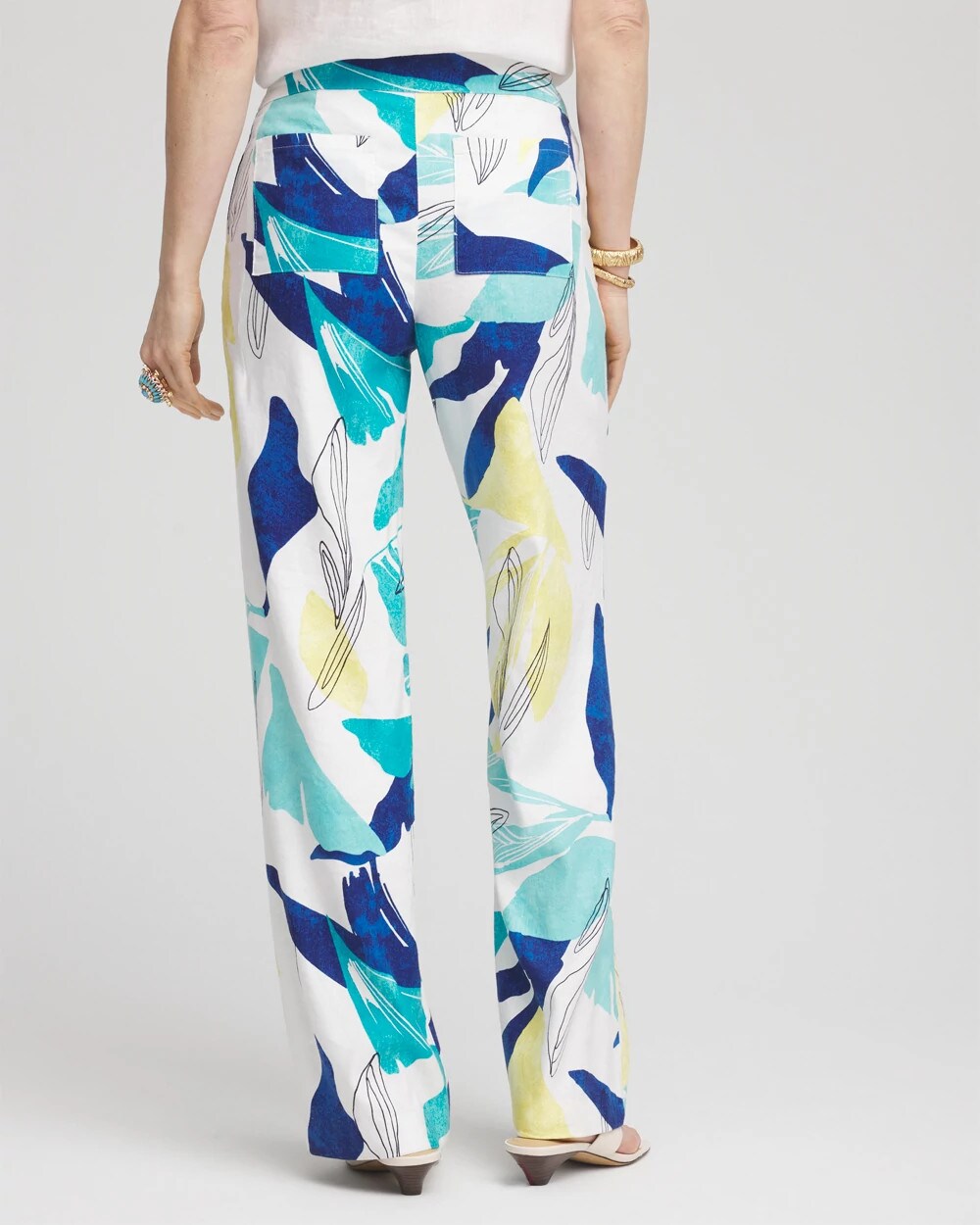 Tropical Linen Stretch Relaxed Pants