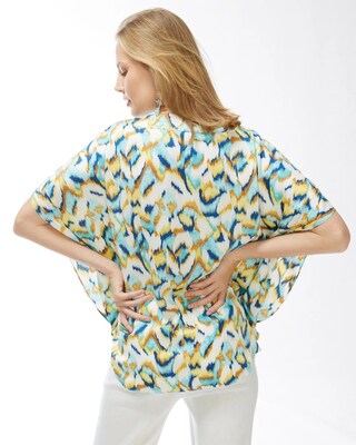 Ikat Tie-Front Top