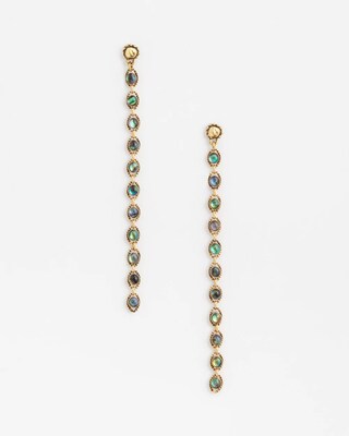No Droop™ Iridescent Linear Drop Earrings click to view larger image.