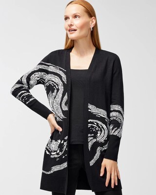 Swirl Midi Cardigan Sweater