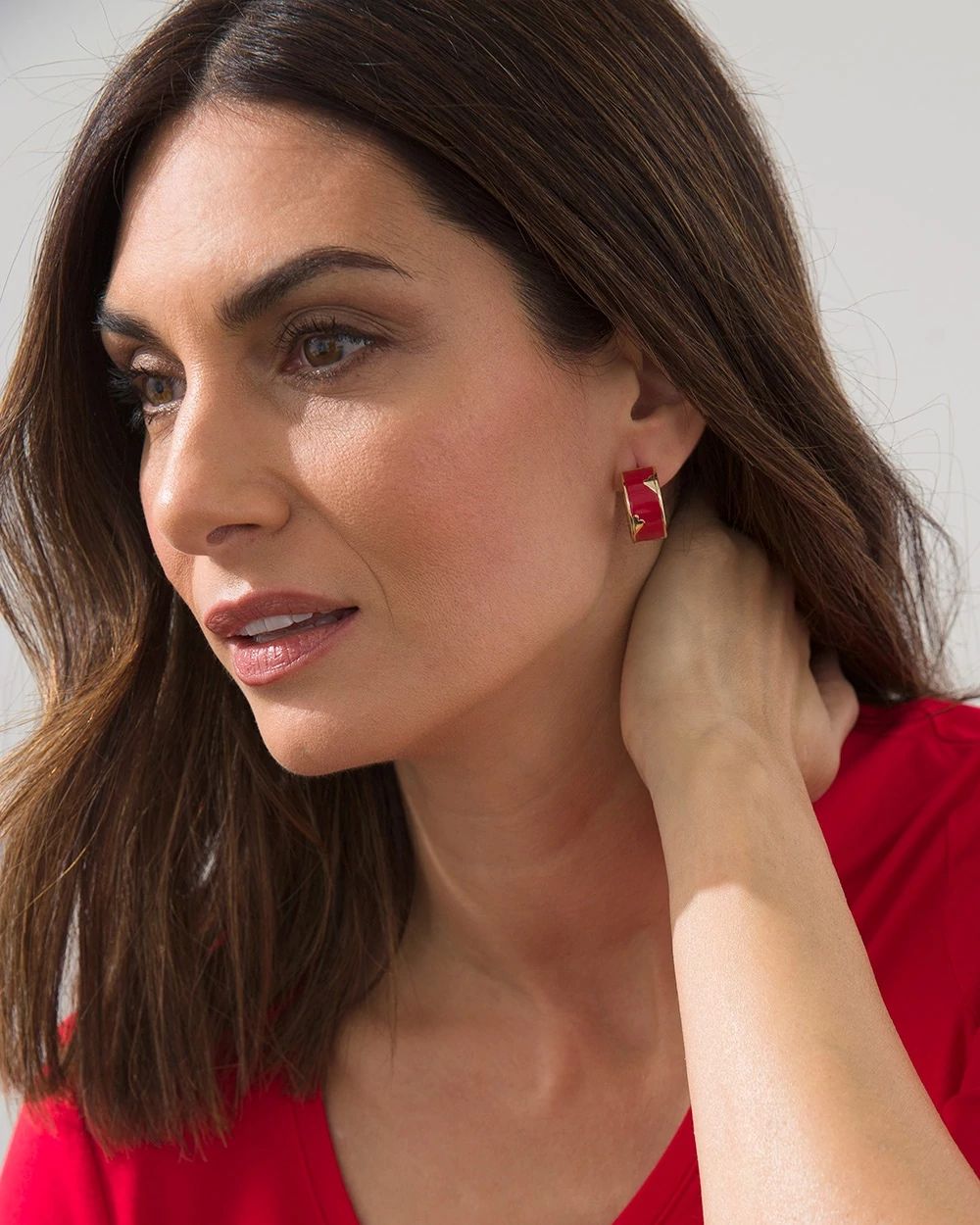 Red Hearts Front to Back Hoops