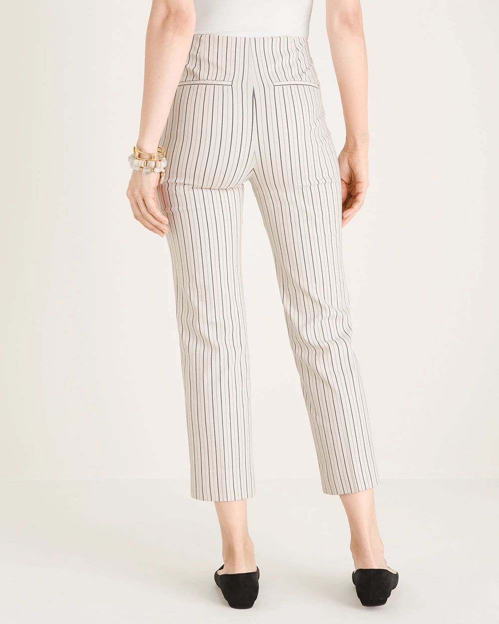 So Slimming Brigitte Striped Straight-Leg Crops