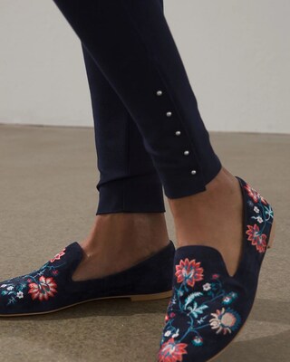 Ponte Rivet Ankle Leggings