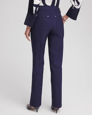 Petite Cotton Straight-Leg Trousers click to view larger image.