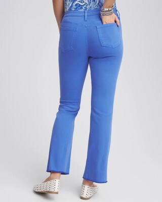 Girlfriend Fray Hem Kick Flare Jeans click to view larger image.