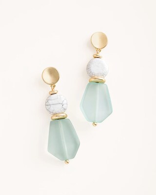 Aqua Linear Earrings