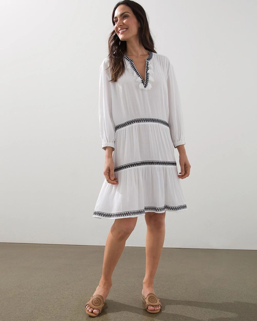 Tassel Neck Swim Dress Coverup
