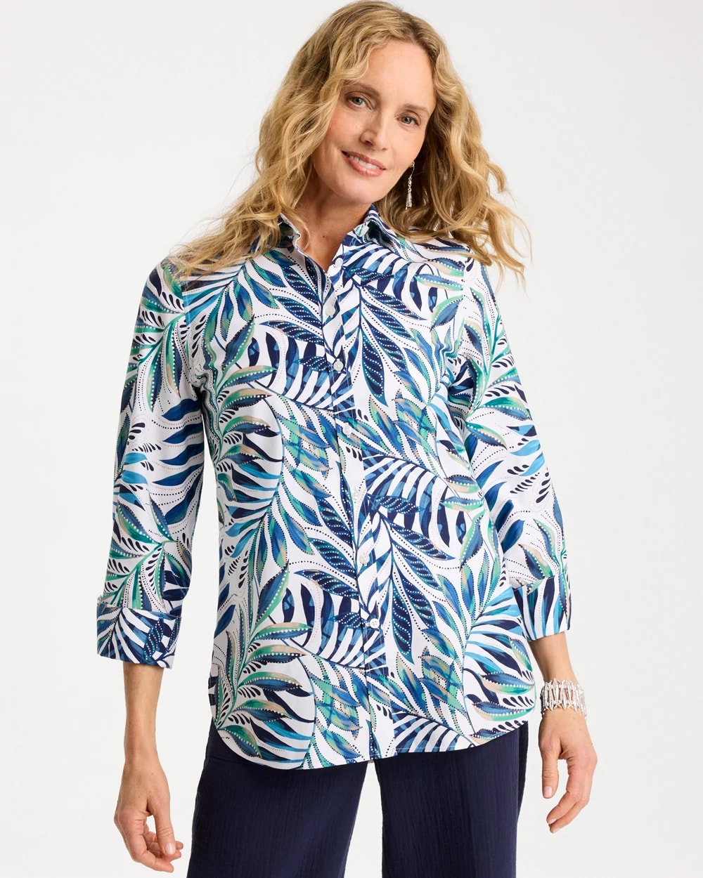 No Iron™ Stretch Palm Shirt, photo 1 of 5
