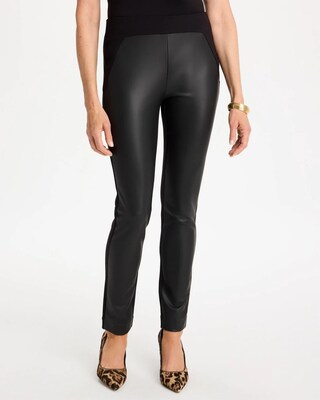 Faux Leather Juliet Slim Ankle Pants click to view larger image.