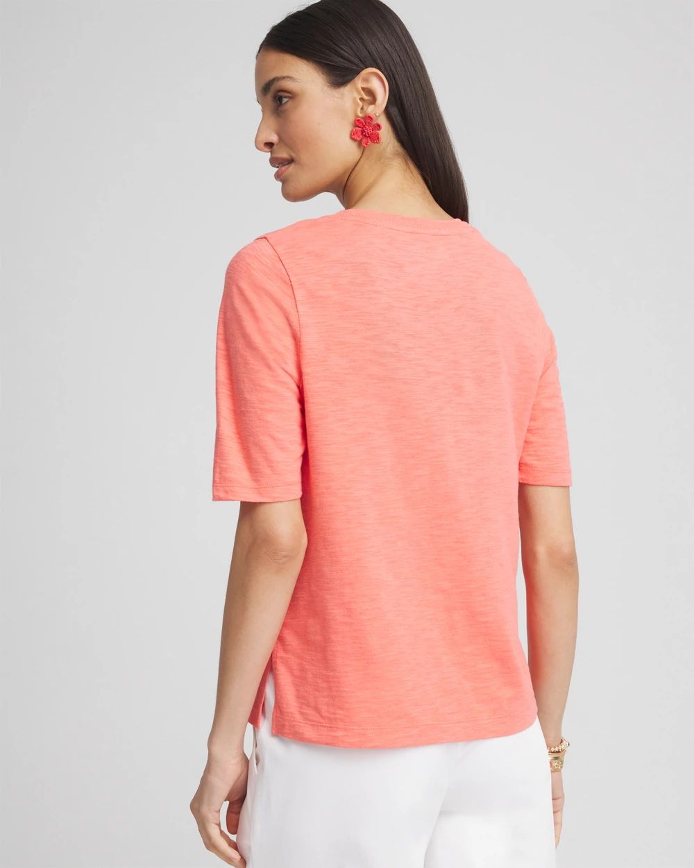 Slub Elbow-Sleeve Tee