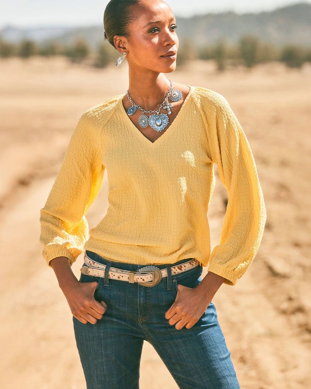 Textured Raglan Top