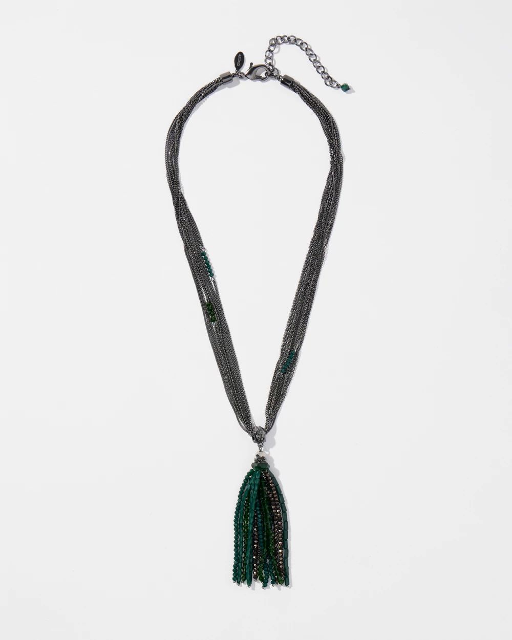 Green Tassel Necklace
