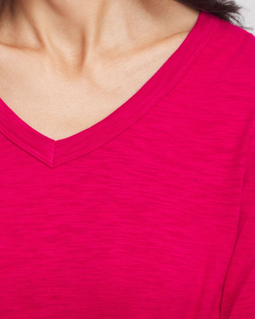 V-neck 3/4 Sleeve Tee click to view larger image.