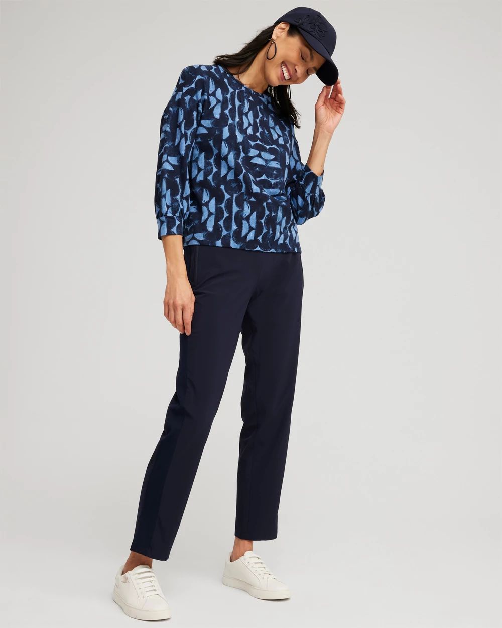 Zenergy® Half Moon Print Pullover