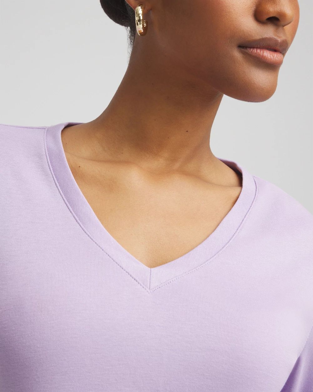 Everyday 3/4 Sleeve V-Neck Tee click to view larger image.