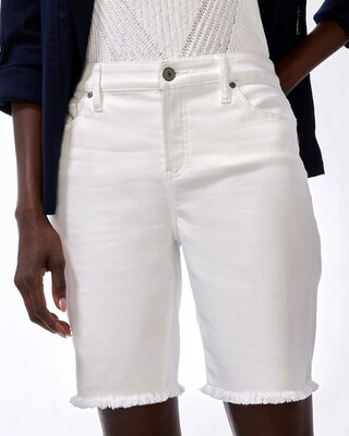 No Stain Girlfriend Fray Hem Shorts