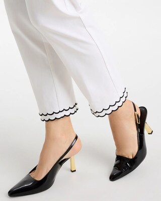 Contrast Scallop Brigitte™ Slim Crop Pant click to view larger image.