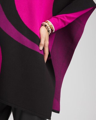 Colorblock Swirl Ruana click to view larger image.