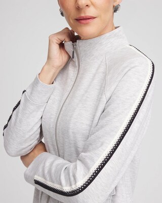 Zenergy® Double-Knit Lattice Trim Jacket click to view larger image.