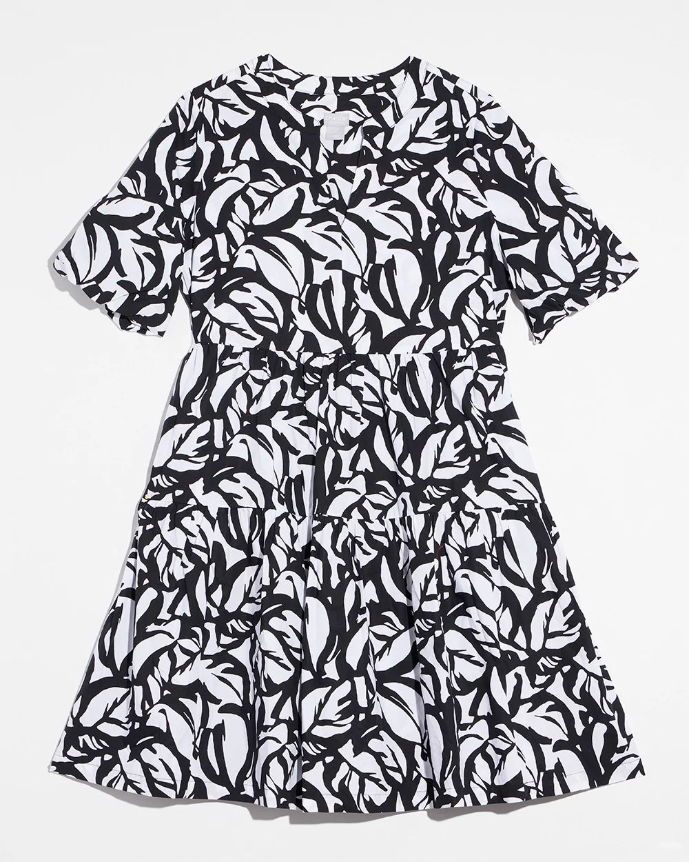 Black and White Poplin Dress
