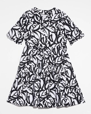 Black and White Poplin Dress