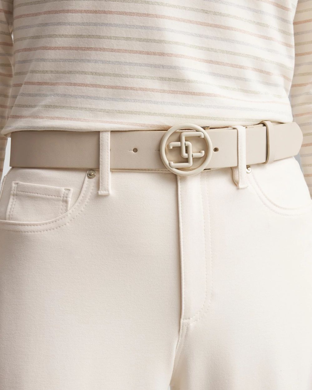 Matte CC Logo Sretch Belt