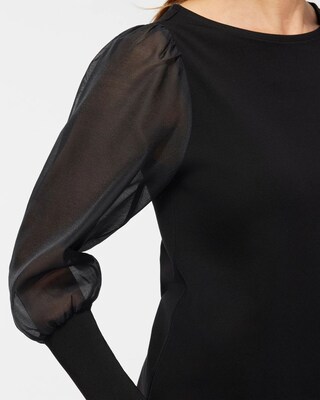 Ponte Organza Sleeve Tee