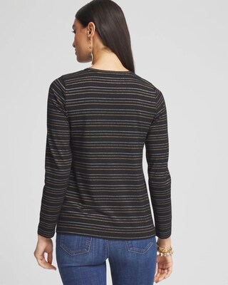 Touch of Cool™ Shine Stripes Layering Tee click to view larger image.