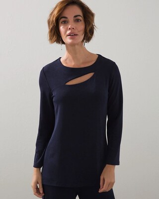 Travelers Long Sleeve Keyhole Top