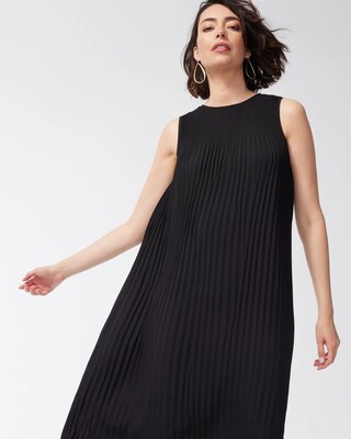 Black Label Georgette Pleated Dress