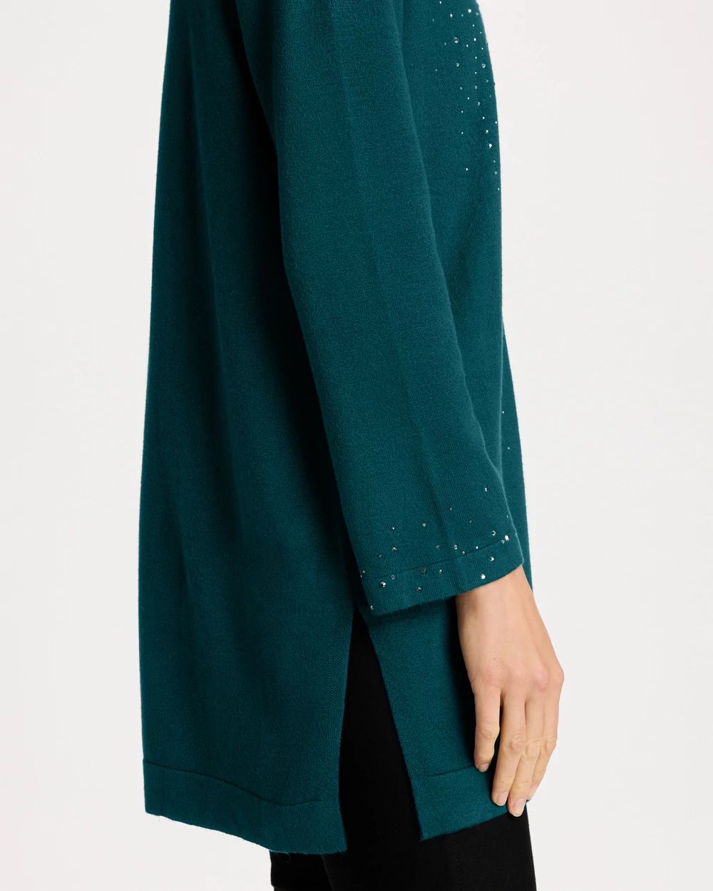 Travelers™ Collection Rhinestone Embellished Cardigan click to view larger image.