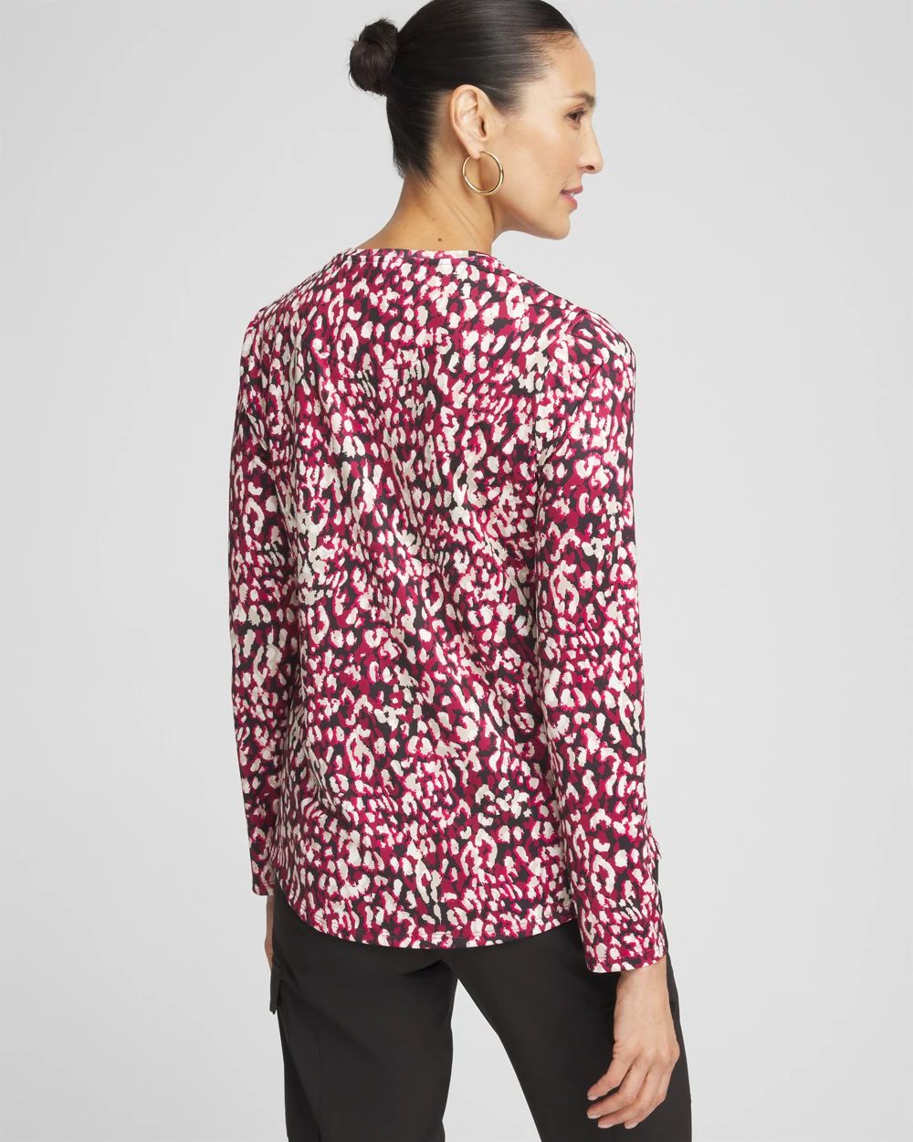 Zenergy® UPF Leopard Print Long Sleeve Sun Tee