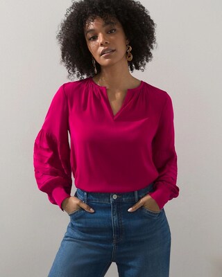 Pleat Sleeve Top