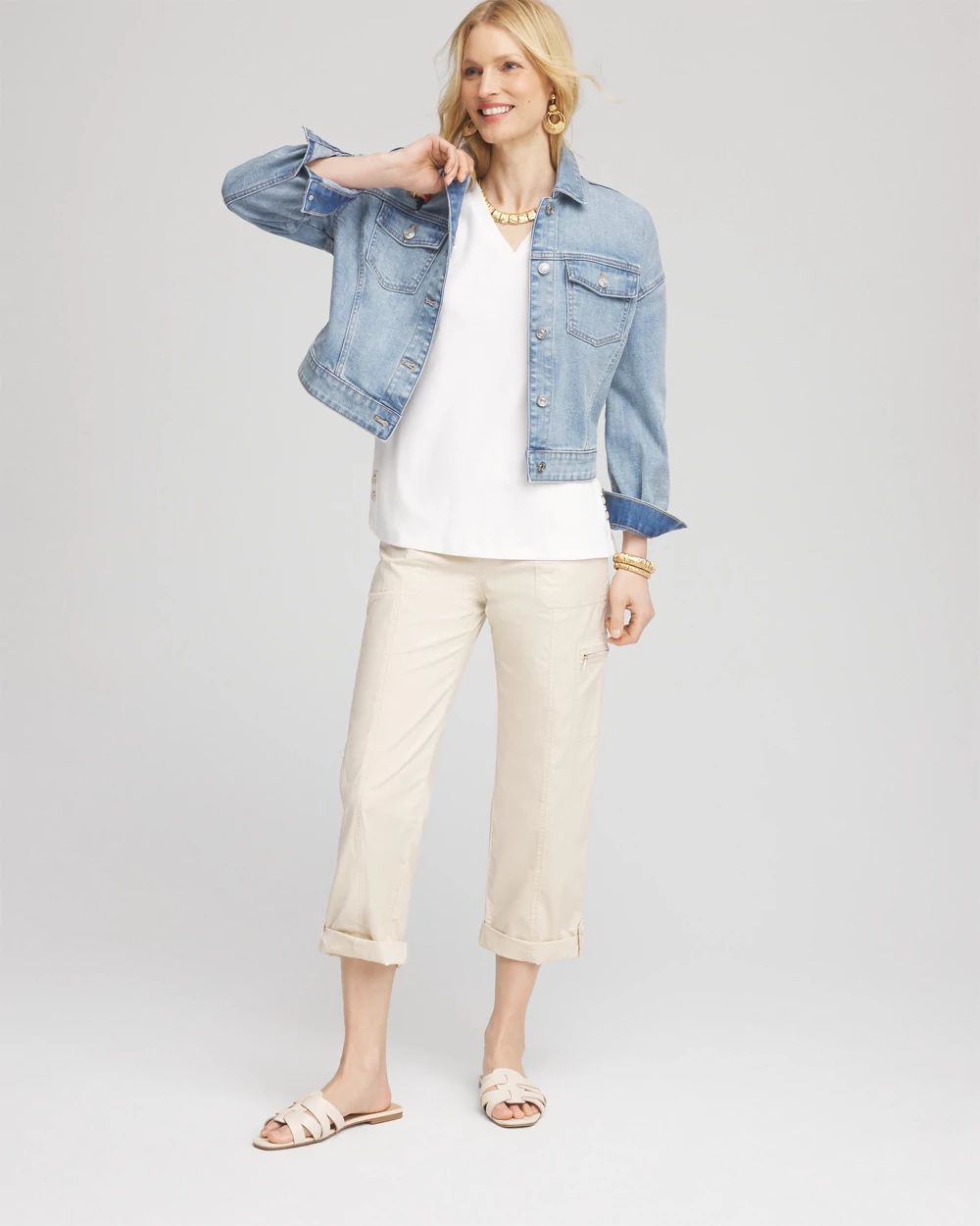 Poplin Cropped Pants