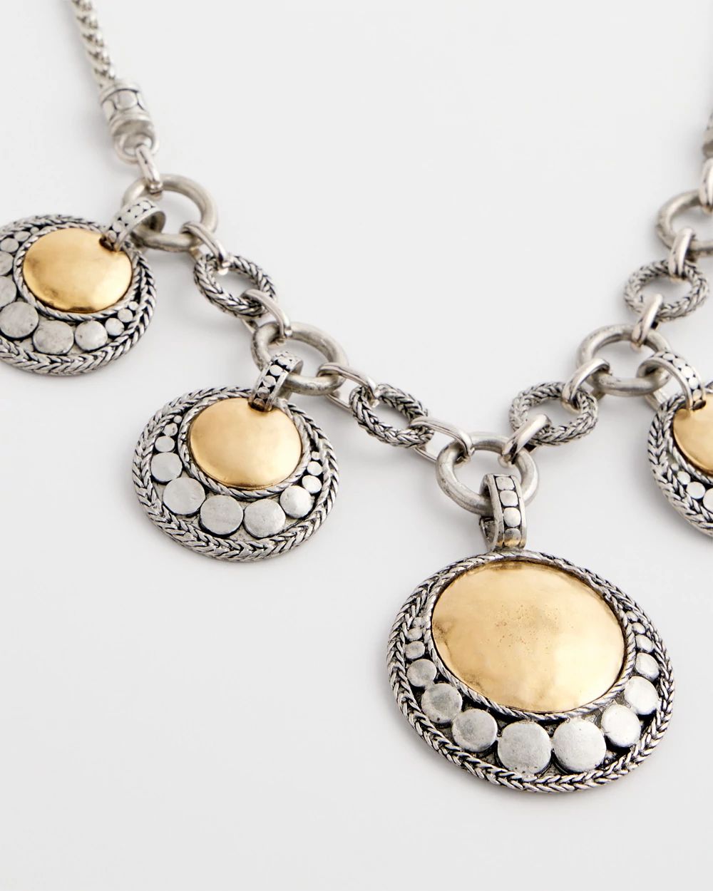 Mixed Metal Pendants Necklace