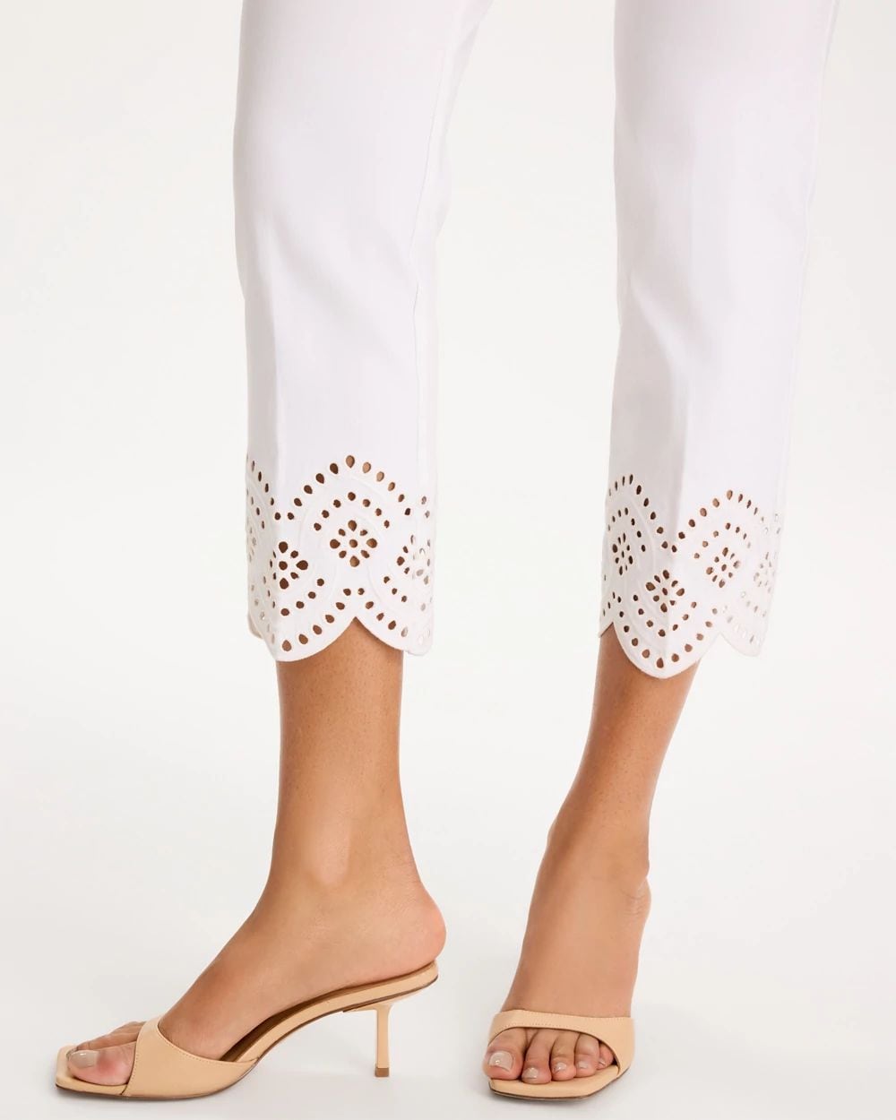 Petite Brigitte™ Slim Scalloped Ankle Pants click to view larger image.